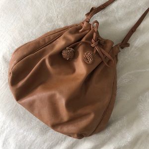 Vintage Bottega Veneta Brown Leather Bucket Bag